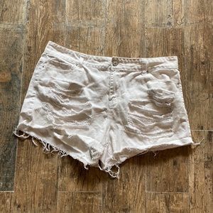 White Denim Shorts